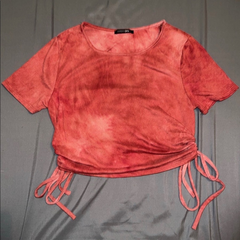 Red crop top